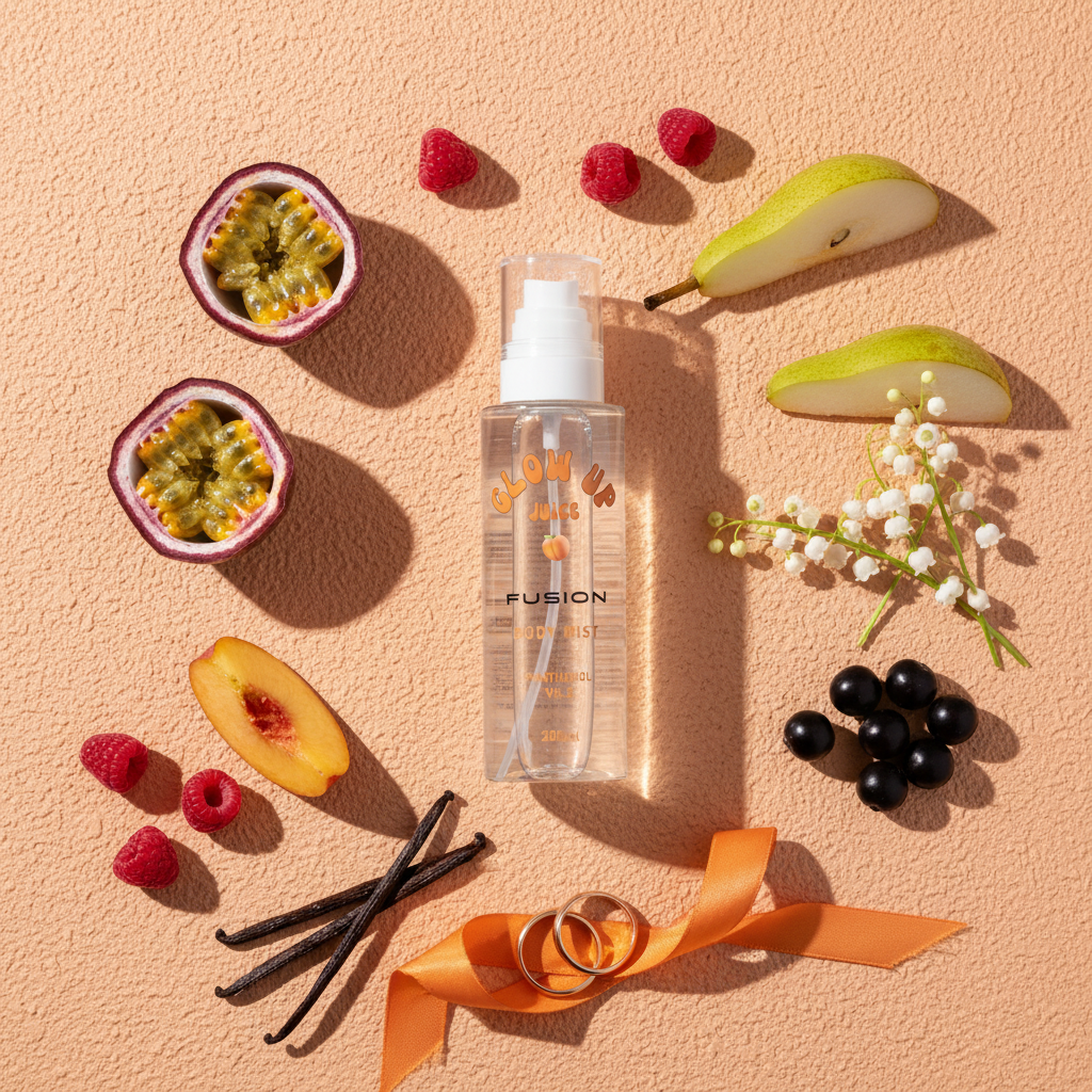 Glow Up Juice Flat Lay