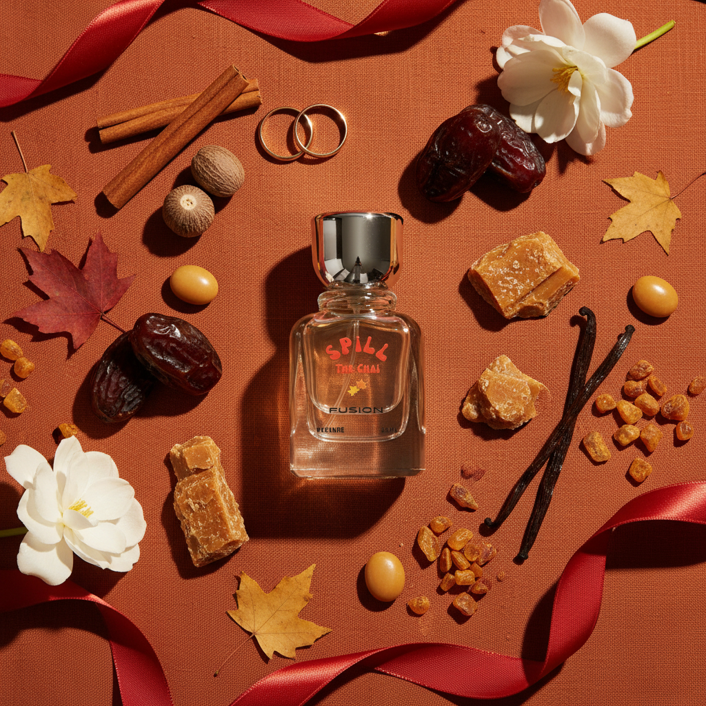Spill the Chai EDP Flat Lay
